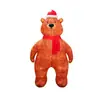 Suministro transfronterizo exclusivo de modelos inflables de oso de dibujos animados para decoración navideña, lindos adornos inflables, esenciales para el hogar