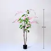Árbol de hortensias artificial, árbol grande de flores artificiales para interiores, jazmín colgante, planta en maceta de pie, adorno de decoración para escaparate
