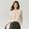 Coleção Outono 2026: Gola Redonda, Estilo Pulôver, Suéter de Tricô de Seda de Amora e Cashmere, Manga Raglã, Peça Básica