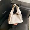 Bolso bandolera de mano con diseño de cesta de verduras en color liso para mujer, estilo coreano, 2025, pequeño, combinable.