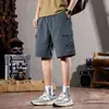 Pantalones cortos de trabajo para hombre, finos, holgados, casuales, de secado rápido, de longitud media, estilo americano, pantalones de seda helada de moda, deportivos, estilo japonés, modelo nuevo