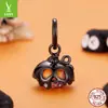 Yinziyun Original Halloween Crânio Abóbora Pingente Acessórios Nicho Pontos Escuros S925 Prata Esterlina Pingentes