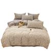 Novo Conjunto de Três Peças de Fio de Algodão Quatro Peças Capa de Edredom Jacquard Tingido no Fio de Algodão Puro Lençóis de Cama Conjunto de Roupa de Cama de Três Peças Venda por Atacado