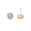 Pendientes de plata s925 con forma de cubo de azúcar, pendientes de diamantes, moissanita de 1 quilate, pendientes de bolsa cuadrada, joyería de fábrica al por mayor.