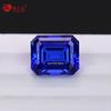 Zafiro Artificial Cultivado Cobalto Cristal Azul Brillante Hechicera Rectangular Octogonal Corte Esmeralda Zafiro Sintético