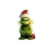Colgante de Bebé Grinch Transfronterizo Decoración Navideña Colgante para Árbol de Navidad Colgante Pequeño Plano de Acrílico