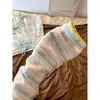 Pijama Longo com Estampa de Cachorro Listrado Estilo Preguiçoso para Mulheres, Novo Estilo Primavera 2026, Conjunto Casual de Shorts para Loungewear