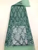 Tela de importación en stock bordada con lentejuelas y cuentas para vestidos de novia, trajes de escenario para actuaciones, vestidos de moda y bolsos