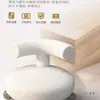 Taburete Pequeño Giratorio con Ruedas para Uso Doméstico, Taburete Bajo con Ruedas, Silla Infantil con Respaldo, Taburete Redondo para Sala de Estar, Banco para Cambiarse los Zapatos