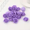 Duofu Flor Rosa de Espuma Simulada Cabeça de Flor Artesanal DIY Fazendo Cabeça de Flor Pequena Cenário de Fotografia Acessórios de Flores Artificiais Materiais