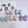 Flor de Cinco Pétalas 3D Decoração de Sapato, Acessórios para Roupas, Laço Xadrez de Tecido, Acessórios de Cabelo DIY, Acessórios para Cabeça, Pingente de Bolsa