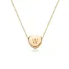 Amazon Transfronterizo Nuevo Diseño Collar con Forma de Corazón Collar de 26 Letras Moda para Mujer Versátil Regalo de Cumpleaños