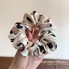 Goma para el pelo de lunares negros y blancos dulce estilo francés para mujer, elegante y versátil, accesorio para el cabello de tela simple