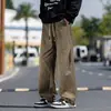 Pantalones de Trabajo de Marca Americana de Moda Talla Grande para Hombre Primavera y Otoño Sueltos Rectos Casuales Pantalones Largos de Pierna Ancha de Moda para Hombre
