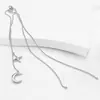 Cadena ajustable de acero de titanio chapado en oro de 18K, diseño de estrella y luna, no se decolora, cadena extensora de collar de perlas, accesorio de cadena para suéter DIY