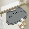 Alfombra de Piso Absorbente de Secado Rápido de Dibujos Animados para Baño Suave de Lodo Diatomeas Alfombra Irregular para Puerta Entrada de Inodoro Alfombra de Piso Resistente al Desgaste Antideslizante