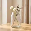 Jarrón de vidrio de estilo europeo simple con patrón transfronterizo para sala de estar del hogar, arreglo floral hidropónico, jarrón de alta gama, en stock, venta al por mayor