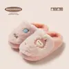 Chinelos de Algodão Desenho Coelho Malandro para Mulheres, Outono e Inverno, Uso Interno em Casa, Forrados com Lã, Quentes, Pelúcia, Pai-Filho, Chinelos Infantis
