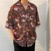 Camisa Floral Manga Curta Roupas da Ilha de Hainan Roupas de Praia Sanya Xia Wei Feng Viagem à Tailândia Casaco Casual Solto Masculino