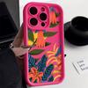 Funda para Teléfono iPhone 17 Pro Max con Tema de Flores y Plantas, Adecuada para iPhone 14, Apple 13/12 Dibujos Animados, 11 Orificio Fino, 15 Exportación