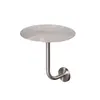 Cabina de Café Simple con Mesa Pequeña Fija, Mesa Redonda Pequeña para Exterior de Tienda de Té de Leche, Mesa Redonda Montada en la Pared Estilo Industrial de Acero Inoxidable