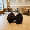 Nuevo clip de plátano con lazo de estampado de leopardo estilo coreano para principios de otoño para recogidos en la parte trasera de la cabeza, accesorio para el cabello versátil y elegante, clip vertical para cola de caballo