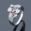 Anillo de color geométrico retro de Corea del Sur estilo INS coreano anillo cerrado estilo chica anillo de arcoíris de color caramelo