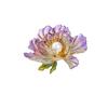 Broche Flor de Peônia Rosa de Alta Qualidade para Mulheres Exquisito Simples Novo Chinês Corsage Decorativo Elegante Flor Liga Fivela Hanfu