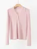 Suéter de Cachemira Nuevo Otoño Invierno 2026 para Mujer Cachemira Pura Cuello Redondo Cardigan Tejido Simple Versátil Ajustado Ropa Exterior