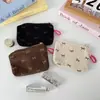 Nuevo Monedero Floral de Pana Bolso de Almacenamiento Casual Bolso Portátil para Guardar Monedas Bolso de Viaje para Lipstick
