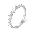 Anillo de mariposa de plata S925 con microincrustaciones de circonita dulce simple de alta gama ajustable