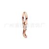 Pulsera Pandora chapada en plata de cobre, abalorios, accesorios DIY, colgante de 26 letras en oro rosa, cadena, joyería