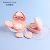 Fábrica de Origem Pronta Entrega 5g Coração Mini Pó Caixa de Cushion com Espelho Flip-Top Caixa de Embalagem para Base Líquida Air Cushion Pode Ser Substituída