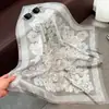 Nuevo Pañuelo Cuadrado Grande de 90 cm, Elegante Pañuelo de Seda Sarga para Mujer, Bufanda Chal de Moda para Primavera y Otoño para Decoración