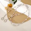 Nueva entrada, cadena cruzada ligera de lujo con cuentas de cristal para teléfono móvil, cadena híbrida con cuentas para teléfono móvil, cuerda colgante, decoración para equipaje, cordón para mujer