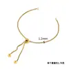 Cadena Ajustable de Silicona Dorada de 18 Quilates que Conserva el Color Caja Pulsera Ajustable Pulsera Hecha a Mano Semi-Acabada Cadena de Extensión