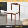 Cadeira de jantar para uso doméstico, estilo nórdico, com encosto, adequada para mesas, moderna e simples, para quarto e sala de jantar, imitação de madeira maciça, arte em ferro, cadeira em forma de chifre