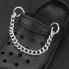 Tendencia de moda de joyería transfronteriza europea y americana zapatos con agujeros cadena de metal decorativa personalidad hip hop accesorios de hebilla de zapato desmontables