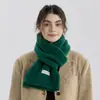 Cachecol de Tricô Elegante Versátil Cor Sólida Estilo Coreano Imitação de Caxemira para Mulheres, Cachecol Quente de Inverno Macio para Casais, Xale Unissex
