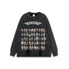 Camiseta de manga larga de 260 g para hombre, resistente al lavado, transfronteriza Europa y Estados Unidos, corte holgado, estampado directo de broma, camiseta básica casual transfronteriza