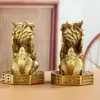 Un Par de Adornos de Latón Qilin Riqueza Ocho Trigramas Decoraciones Tienda Oficina Casa Pueblo Casa de Pueblo Atrayendo Riqueza Sala de Estar Regalo