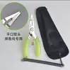 Conjunto Multifuncional de Alicates para Pesca de Micro-isca, Cortador Leve de Anzol e Linha de Pesca, Alicate de Pesca de Bico Curvo, Cortador de Iscas, Alicate de Pesca