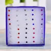 Una Caja de Pendientes de Plástico con Strass para Perforación de Oreja, Adecuados para Hombres y Mujeres, Estilo Coreano, Pendientes Pequeños Elegantes, Joyería para Toda la Oreja, Barras para Oreja 2026