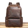 Mochila de cuero Crazy Horse retro para hombre, nueva, de fábrica transfronteriza, para viajes de montaña, de cuero genuino, de gran capacidad, para ordenador