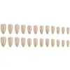 Manicura Degradada Nude de Venta Caliente Transfronteriza, Parches para Uñas Elegantes Franceses Usables, Parches para Uñas con Incrustaciones de Diamantes de Lujo Accesible