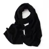 Novo Cachecol Longo de Tricô de Caxemira Feminino Outono e Inverno Cor Lisa Xadrez Moda e Versátil