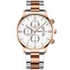 Wish Novo Relógio de Aço com Pulseira Cruzada Masculino Aço Inoxidável Calendário Três Olhos Quartzo Liga Relógio Dropshipping