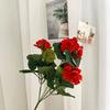 Suministro en stock flor artificial flor de Begonia boda hogar restaurante set de fotografía decoración accesorios de arreglo floral flor de seda