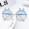 Gatito Kawaii Protección UV Estilo Nuevo Gafas de Sol para Bebé de Metal Modernas Gafas de Sol para Niños para Niñas Lindas