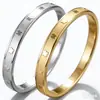 Pulsera Transfronteriza de Acero Inoxidable Europea y Americana, Pulsera de Clavo de Acero de Titanio para Mujer, No se Desvanece, Simple, Versátil, Pulsera de Moda y Elegante